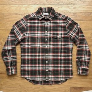 Taylor Stitch Crater Flannel in Olive Plaid (size 40)